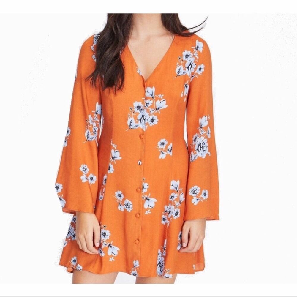 Miss Selfridge Bell Sleeve Floral Dress Size 8P